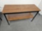 Wood Look Shelf with Metal Legs, 4 ft by 18 inches by 30 inches tall, bottom shelf not attached