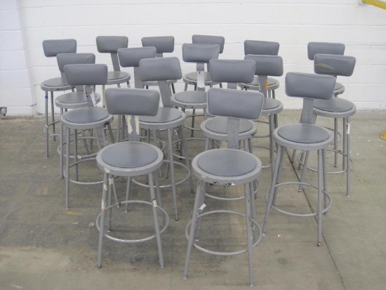Seventeen Metal Chairs, As-Is
