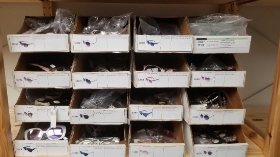 16 Boxes of Assorted Sunglasses and Readers, including Love, C&C California and Plum Pretty Sugar,