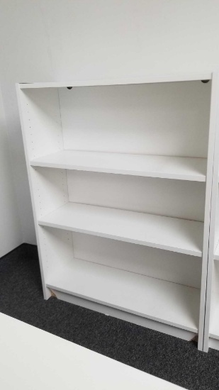 White Bookcase with Two Adjustable Shelves, 42 H X 32 W X 12 D approx