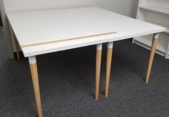 Two White Tables each measures 5ft by 30 inches
