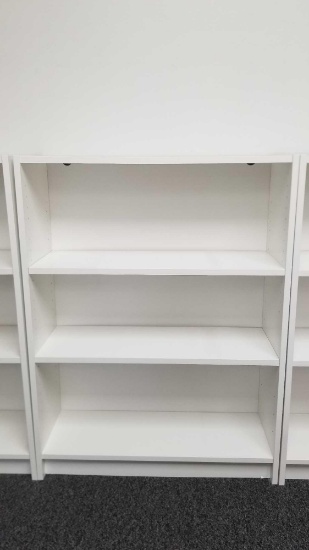 White Bookcase with Two Adjustable Shelves, 42 H X 32 W X 12 D approx