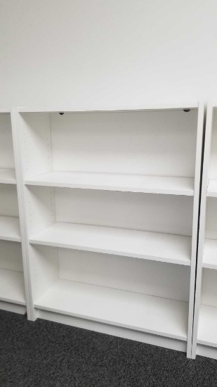 White Bookcase with Two Adjustable Shelves, 42 H X 32 W X 12 D approx