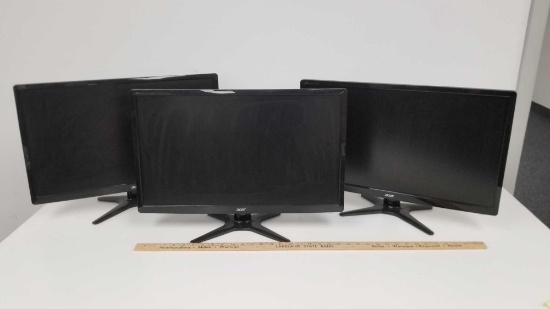 Three Acer Monitors 24" Diagonal