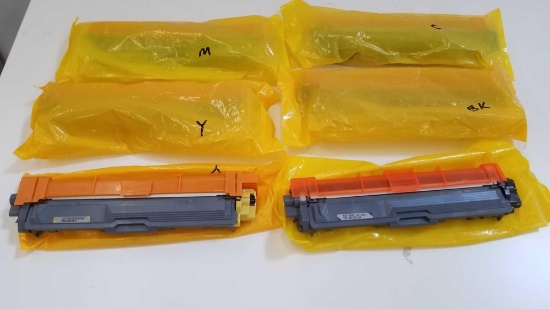 Six Brother Printer Cartridges, matches Lot 284 MFC-9330 - All unused, Two Black, Two Yellow, One