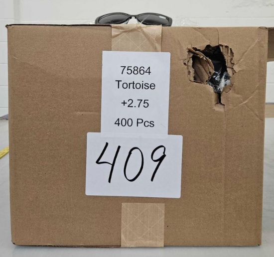Approx 400 Piece Box of Womens Tortoise +2.75 Sunglasses