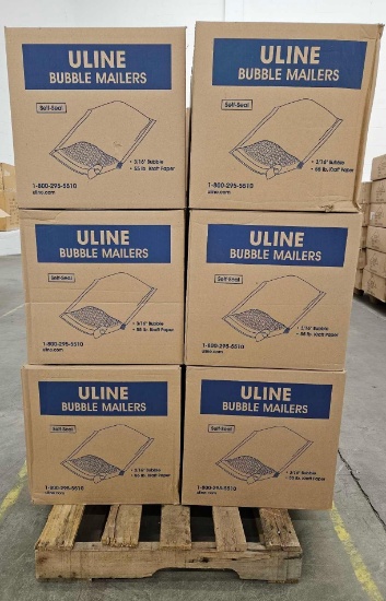 Small Yellow Bubbler Mailers, 7 1/4 x 8", 200 per case, 6 Boxes