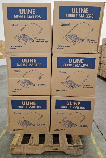 Small Yellow Bubbler Mailers, 7 1/4 x 8", 200 per case, 6 Boxes
