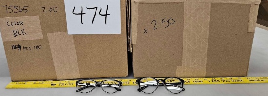 Black Frame Readers +2.00 and +2.50