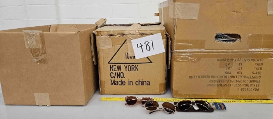 2 Large Boxes, Vienna Eyewear Brand Sun Readers and 1 Box Mixed Polarized