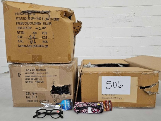 Three Individual Boxes of Glasses, One Box of Each Shown Readers, +2.00 & +2.75
