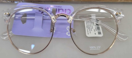 Claire's +0.00 Clear Frame with Bronze Accent