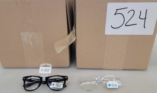 Blue Light Blocking, Clear and Black Frames