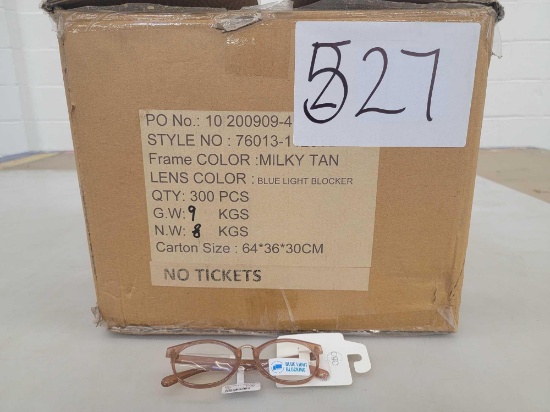 Cato, Blue Light Blocking, Milky Tan Frames, Approx 300 Pcs