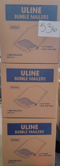 Small Yellow Bubbler Mailers, 7 1/4 x 8", 200 per case, 3 Boxes
