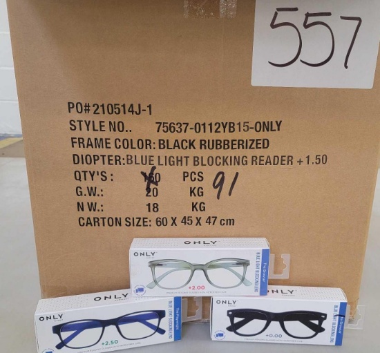The Only, Blue Light Blocking, Reading Glasses, +0.00, +2.00, +2.50