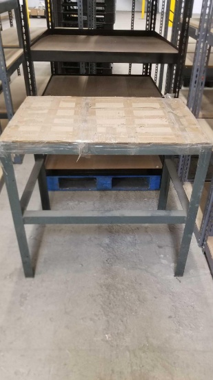 Sturdy Metal Table, 36 inches wide, 24 inches deep, 34 inches tall