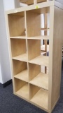 Shelf Unit with 8 square cubby holes, laminate 31 W X 15 1/2 D X 59 H