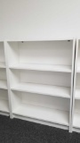 White Bookcase with Two Adjustable Shelves, 42 H X 32 W X 12 D approx