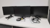 Three 24 Inch Acer LED Technology Monitors with Cords