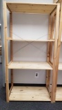 Four Shelf Wooden Modular Adjustable IKEA Shelf, approx 6ft tall