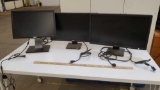 Three Dell Monitors, Two 24