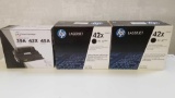 Three Sealed Boxes of Printer Toner, Two HP Laser Jet 42x Q5942X Cartridges and One LD Toner