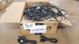 Box of Power Cords, Computer/Printer, etc