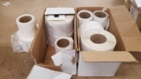 Boxes of Partial ULINE Thermal Labels, Assorted Sizes in White
