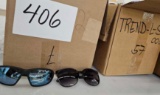 Assorted UV Black Framed Sunglasses, Full Box of American Flag Sunglasses, Mix of Joe Boxer and
