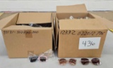 Two Boxes of 100% UV Protection Ladies Glasses, American Flag, Pink and Tan Styles