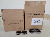 Two Styles of Sunglasses, Gray Frame with Metallic Accent, and Tortoise Frame