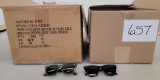 Black and Clear Green Frame 100% UV Protection Sunglasses, Two Boxes