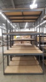 Tri-Boro Metal Framed Rack with Adjustable Height Particle Board Shelves, 8 ft tall, 5 ft wide and