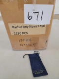 Rachel Roy Microfiber Glasses Pouches, Navy Blue Branded, One Box, Approximately 2000 pieces