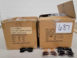One Box Large Assortment of Various Sunglasses, One Box Rubberized Tortoiseshell Frames, Black Lens