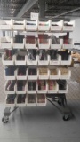 Rolling Rack with Detatchable Bins, Approximately 59