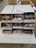 Assortment of Readers, Various Diopters and Frames, Clear Lenses, Nine Small Containers