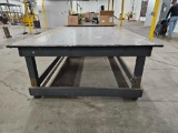 Heavy Lumber Work Table, 8ft by 6 ft by 34 inches tall