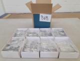 Clear Lens, Metal Half Frame Eyeglasses, One Box