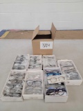 Seven Cases of Reading and Sample Glasses, Mixed Frames and Diopters