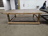 Heavy Lumber Work Table, 8ft by 6 ft by 33 inches tall