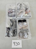 Plastic Containers with Blue Light Blockers, 3 Small, 1 Large, Various Frames