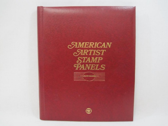 American Artist Stamp Panels Binder, 18 Panels with Stamps