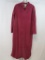 Carol Hochman Heavenly Soft Sleepwear Berry Long Zip Robe, Large, 100% Polyester, 1 lb