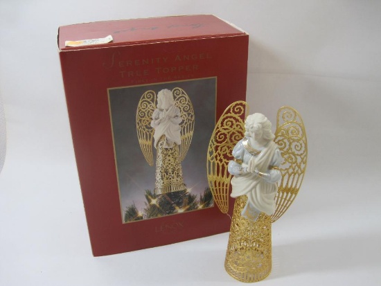 Lenox China Jewels Serenity Angel Tree Topper, in original box, 1 lb 8 oz