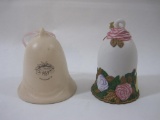 Two Ceramic Bells including 1989 Pfaltzgraff and more, 9 oz