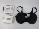 Three New Breezies 38C Bras, Barely Breezies in Black and 2 Breezies UltimAir in Warm Beige and