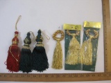 Assorted Vintage Christmas Colored Tassels, made in Taiwan and more, 6 oz