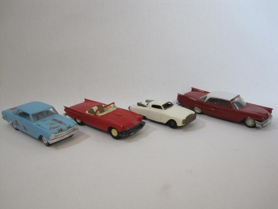 Four Plastic with Metal Cars includes Line Mar Toys Friction Drive Metal Car, Jo-Han Models